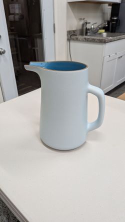 Heath Ceramics blue 2 tone Pitcher . Retired color