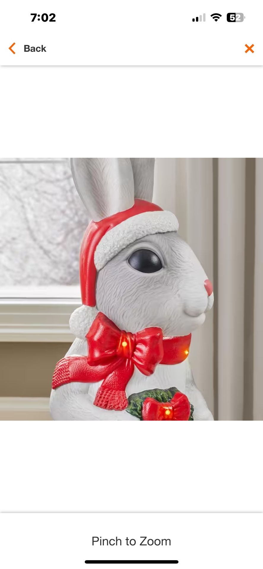 2.5 ft Christmas Bunny with LED Lights for Sale in Naperville, IL