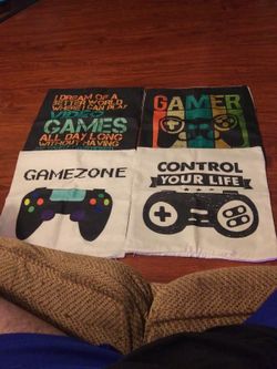VIDEO GAME PILLOW CASE ZIPPER CLOTHING MATERIAL COVERS