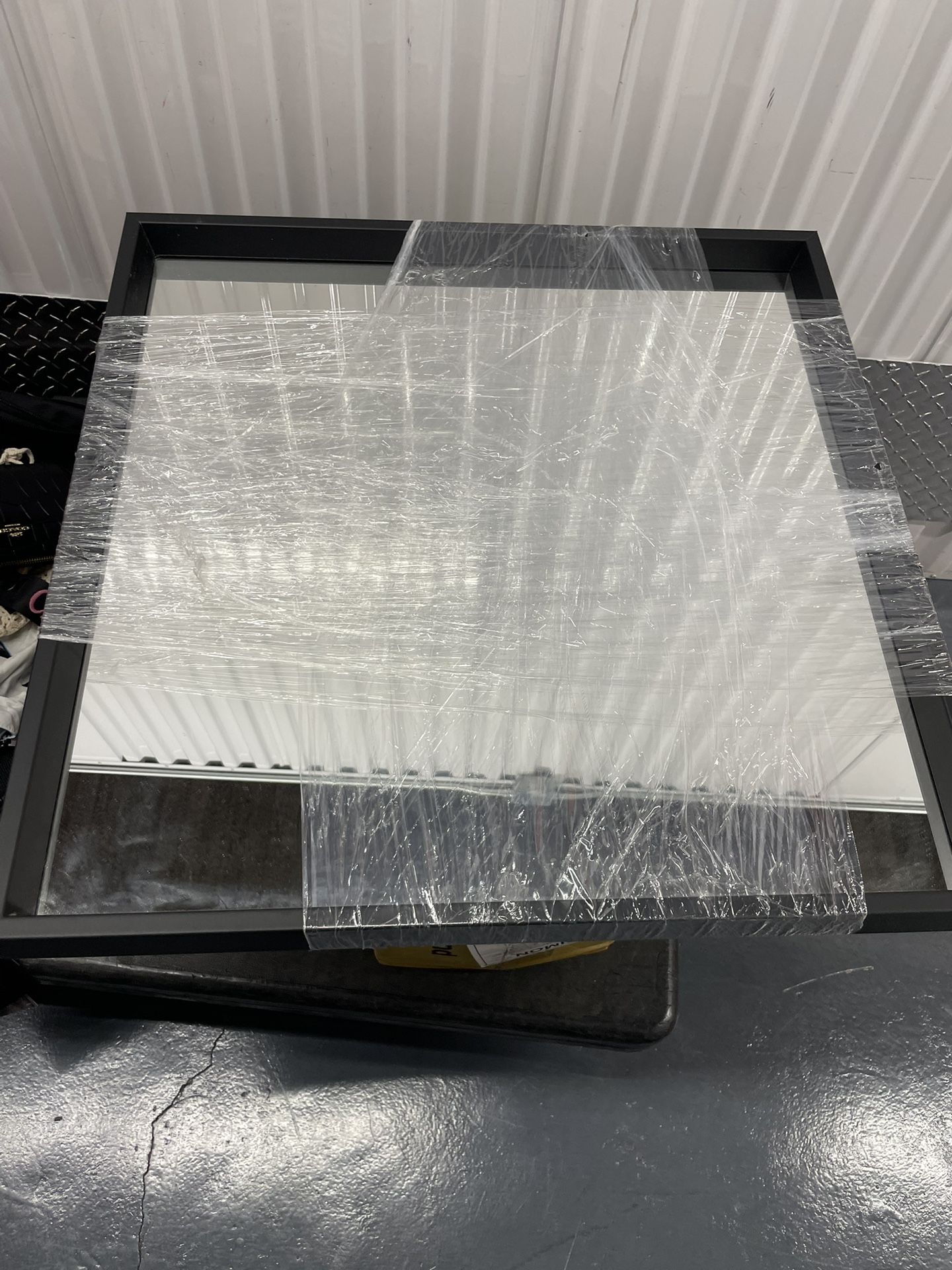 Square Wall Mirror With Black Frame