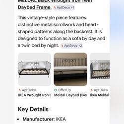 2 twin IKEA wrought Iron fames & wood for mattress. 