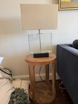 Wood side table