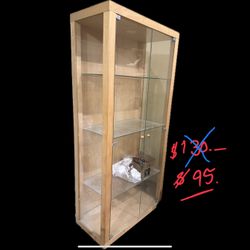  Cabinet ( Vintage ikea Display Tempered Glass Cabinet On Casters)
