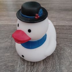 Christmas Snowman Rubber Ducky 