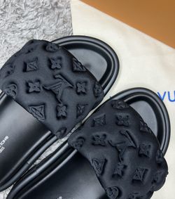 Black Slides Adjustable  Velcro Available In Size 8