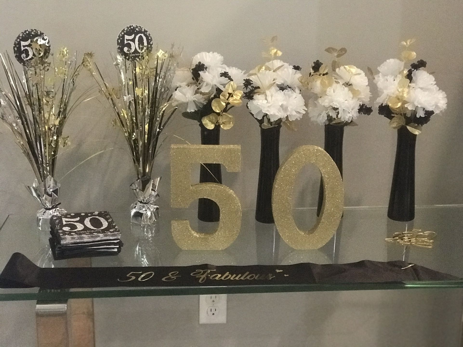 Fabulous 50 Birthday Decor 
