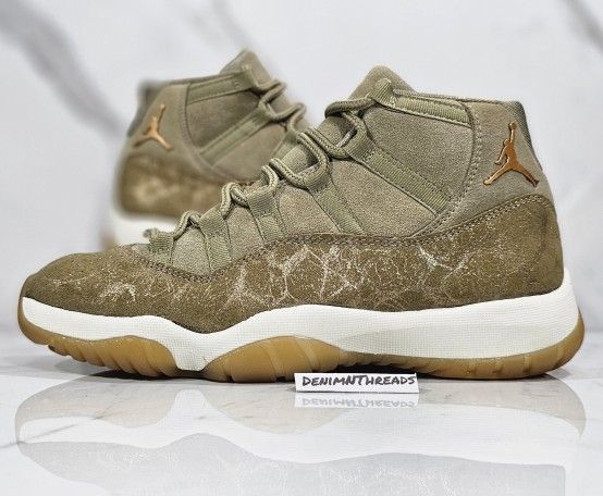 Nike Air Jordan 11 XI Retro Neutral Olive Brown Gold Womens Size 9 Rare AR0715 200 for Sale in Lacey WA OfferUp