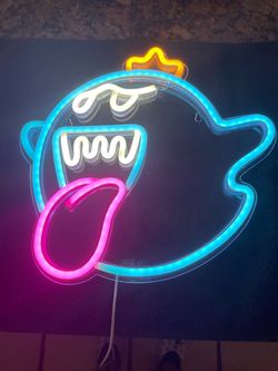 Neon lights Mario