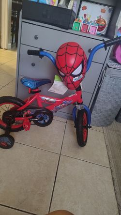Toddler spider man bike