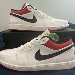Jordan 1 Low White Gym Red