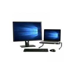Monitor Stand | Monitor Riser | Laptop Stand | Printer Stand - Black Metal Vented Riser for Screen, Laptops, Printers -Home & Office - 2 Available