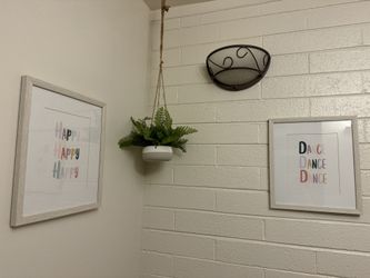 2 Wall Decor And Hanging Plant