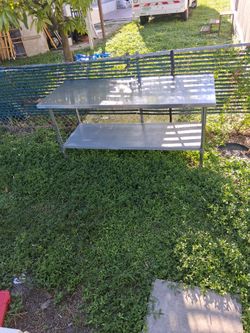 72 Long Stainless Steal Work Table