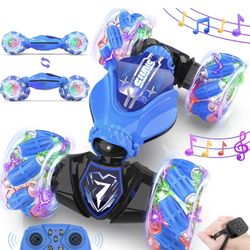 Blue Remote Control Stunt Car