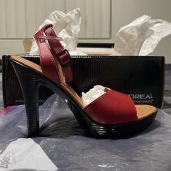 Andrea Red And Black Shoes