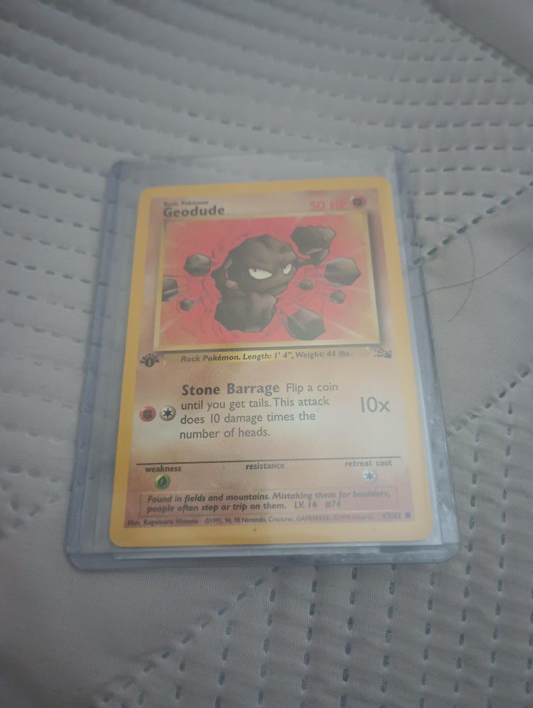 First Edition Geodude Pokemon Cards