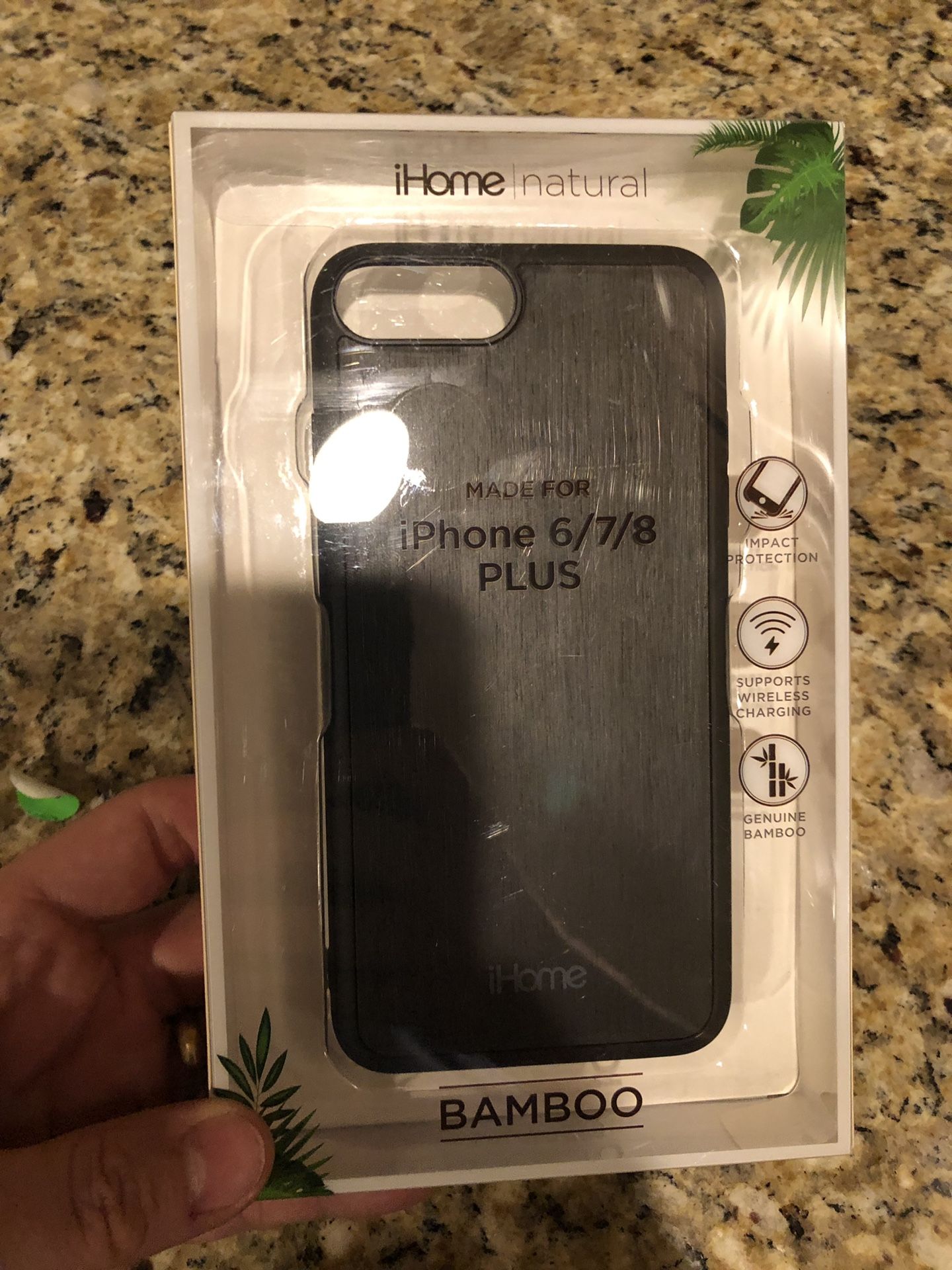 iHome Bamboo protective case for iPhone 6,7, or 8 plus
