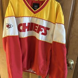 GII NFL Kansas City Chiefs Men's Large With Pockets Pullover Windbreaker Jacket