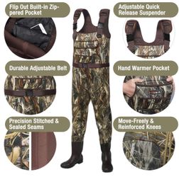 Hisea Chest Waders For Men 200G Boots Neoprene Waterproof Duck Hunting Wader