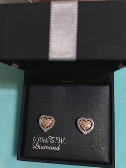 Diamond Heart Earrings