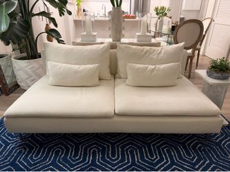 IKEA SÖDERHAMN Armless Sofa - Couch - Ivory White