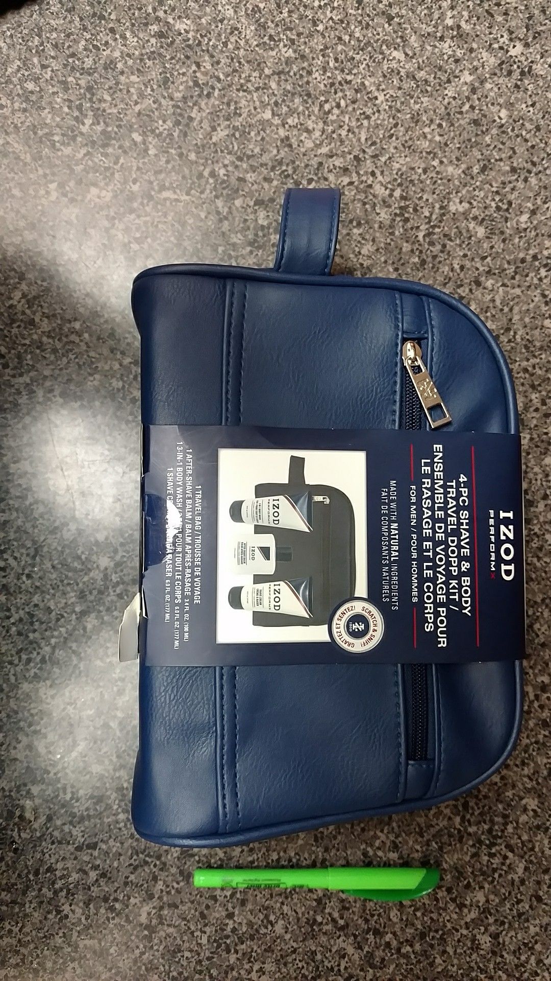 IZOD 4_PC Shave & Body travel dopp kit