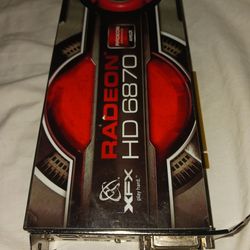 XFX AMD Radeon HD 6870 graphics card. 1gb DDR5