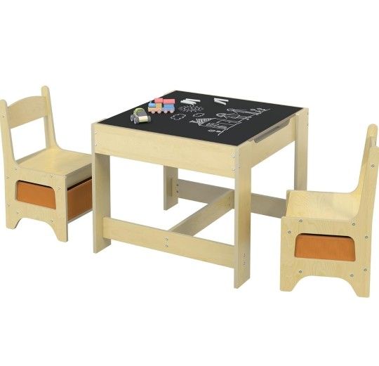Toddler Table and Chair Set, in Wooden Kids Table Chairs