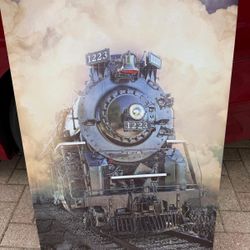 Steam Train Locomotive Wall Canvas Art