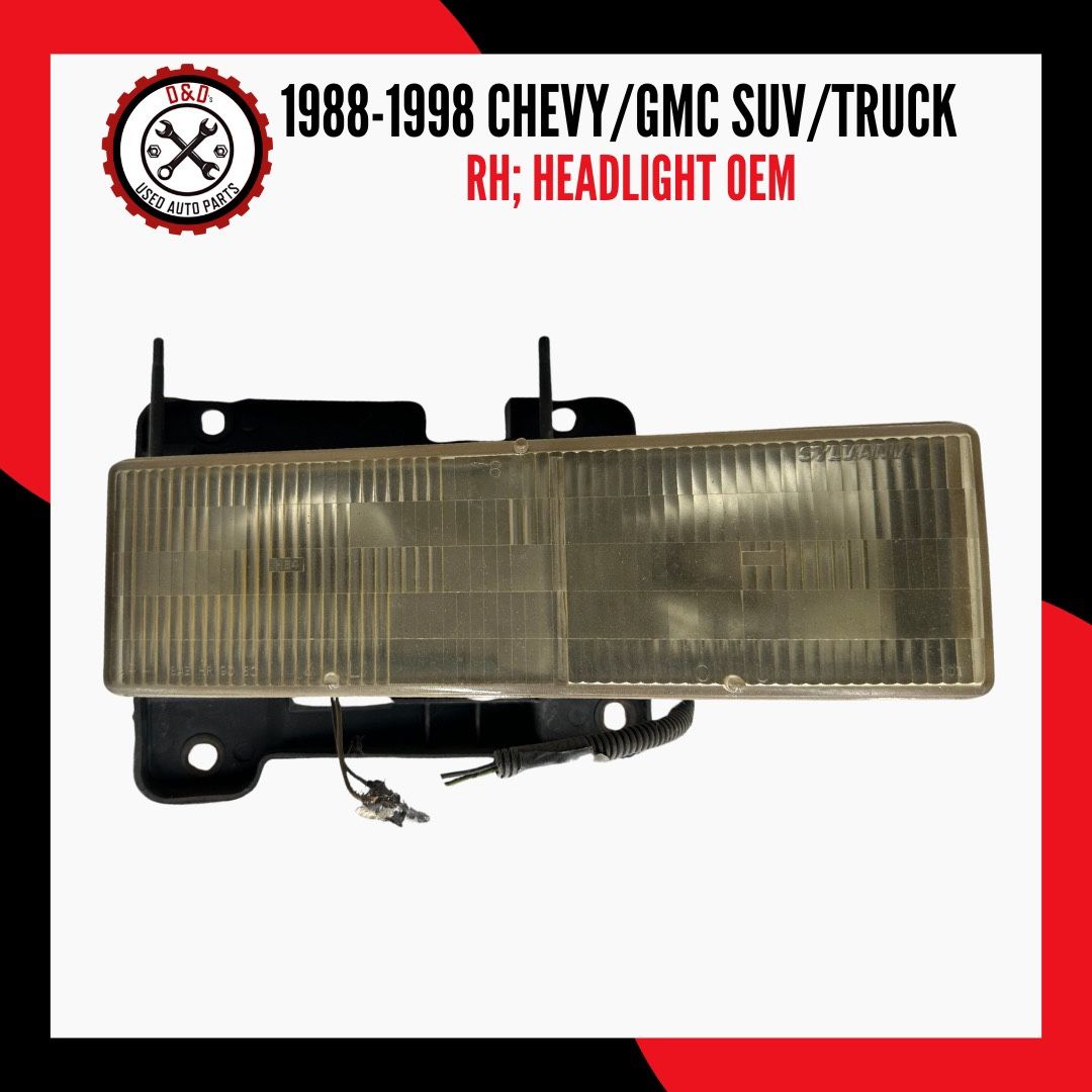 1988 To 1998 CHEVY/GMC SUV/TRUCK RH HEADLIGHT W/ BRACKET