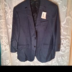 NWTGS Jos. A. bank Traveler Men's DarkBlue Plaid Blazer Sport Coat Sz46R 40W