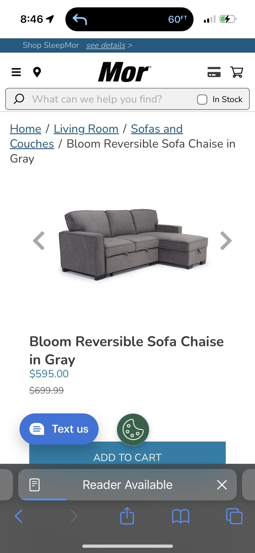 Small Sectional With Chaise