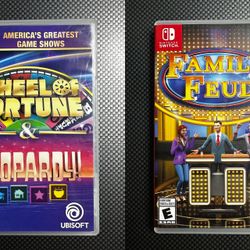 Family Feud And Wheel of Fortune / Jeopardy for Nintendo Switch Game Bundle