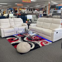 New Year Offer🛑Gorgeous White Sofa&loveseat 4x Recliners $999