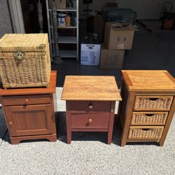 Night stand / end table / wicker box Free