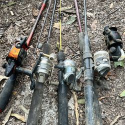 Rods And Reels And Two Tackles W/supplies