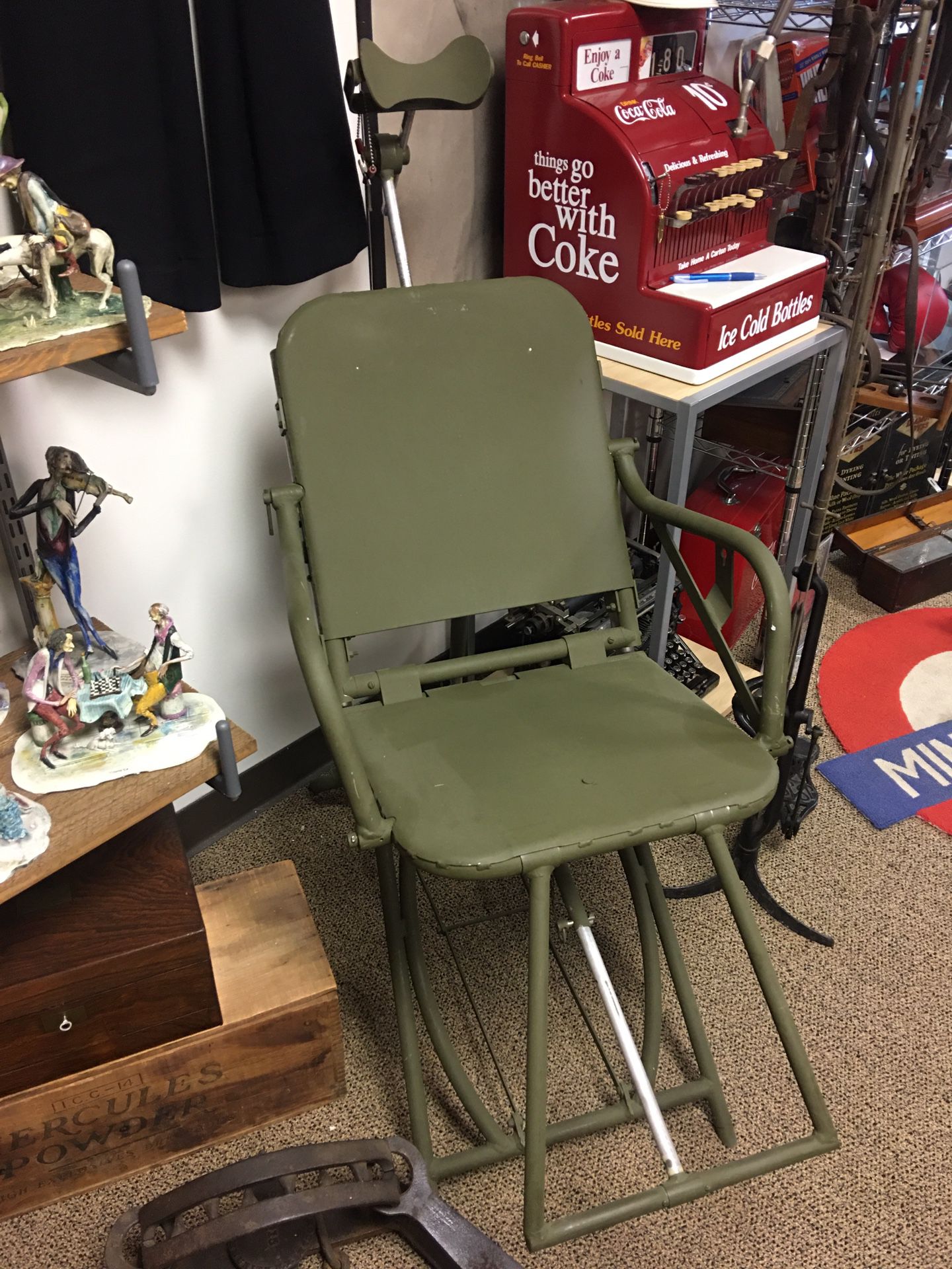 Vintage Dentist Chair Portable Military Field Hospital 