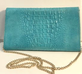 Italian Handbag- Blue Leather 