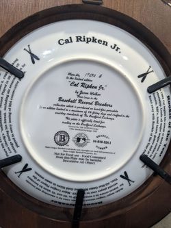 cal Ripken Jr plate