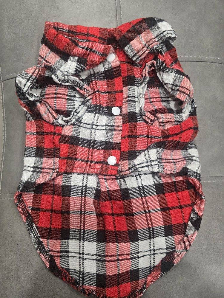 DOG FLANNEL SHIRT SIZE SMALL