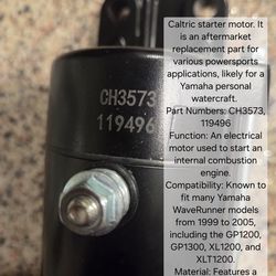 Starter for Yamaha Wave runners (read discreption)