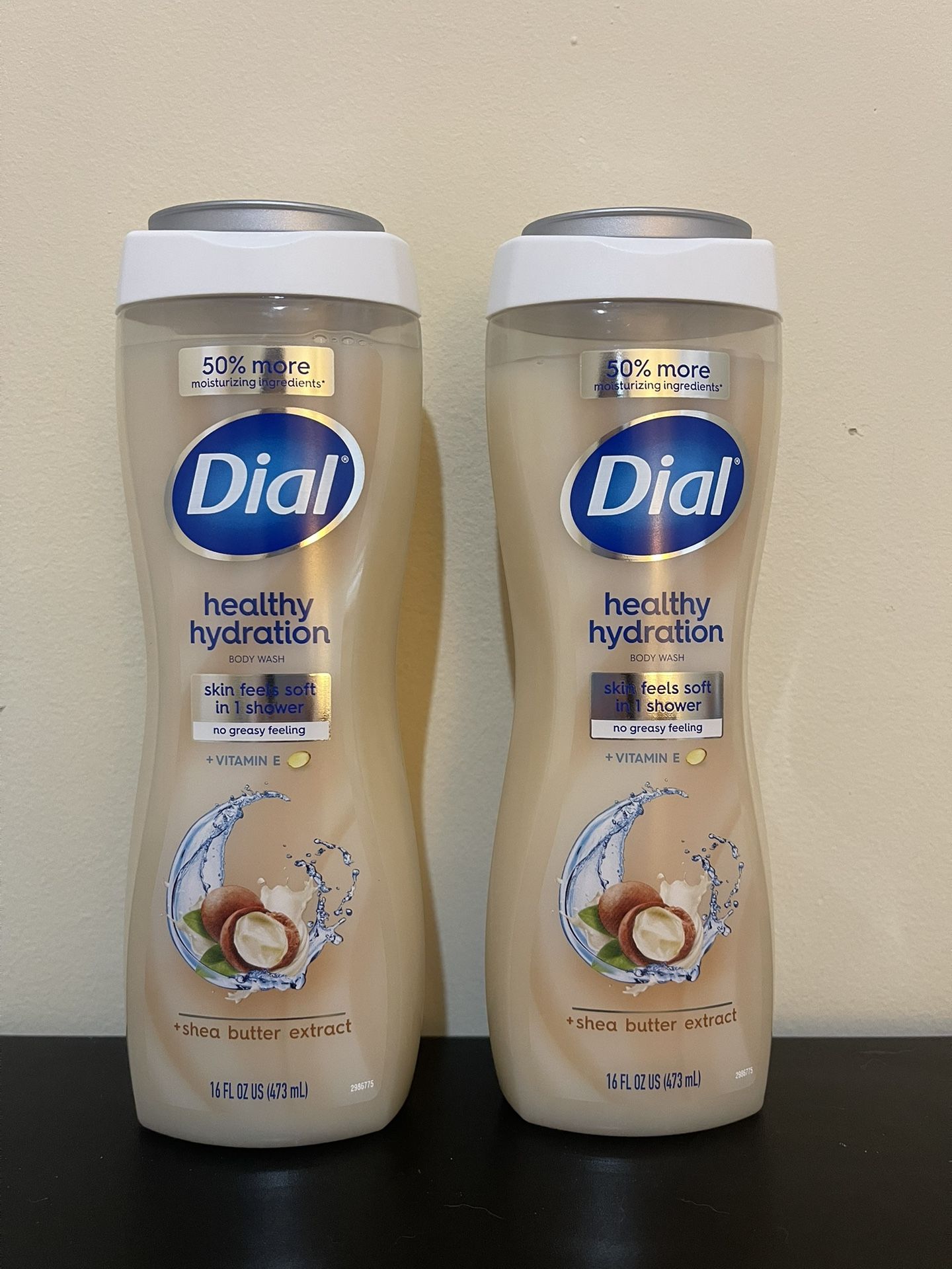 2Pack Dial Body Wash, Healthy Hydration, Shea Butter Extract plus Vitamin E, 16 fl oz
