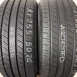 2 Tires 255 50 20 Yokohama Geolander Cv G058 High Tread