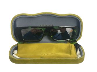 Gucci Men’s Acetate Rectangular Sunglasses 