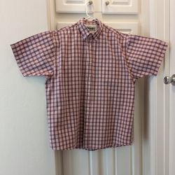 Wrangler Men's Plaid Short-sleeve Shirt, Size L