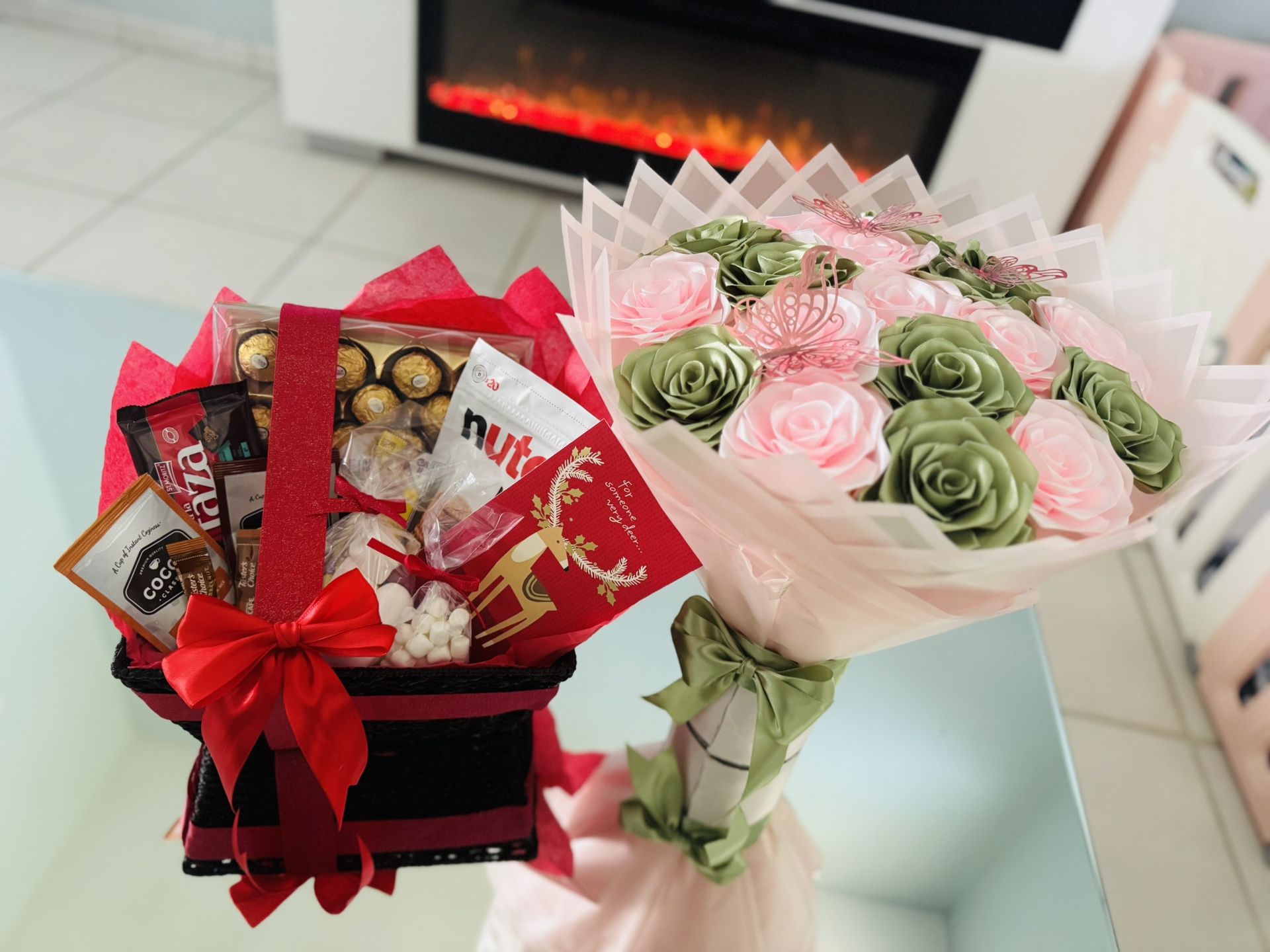 Luxury Rose Bouquet & Chocolate Gift Set – Romantic Gift for Any Occasion