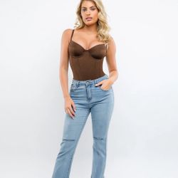 Shapewear Tummy Control Corset Thong Bodysuit