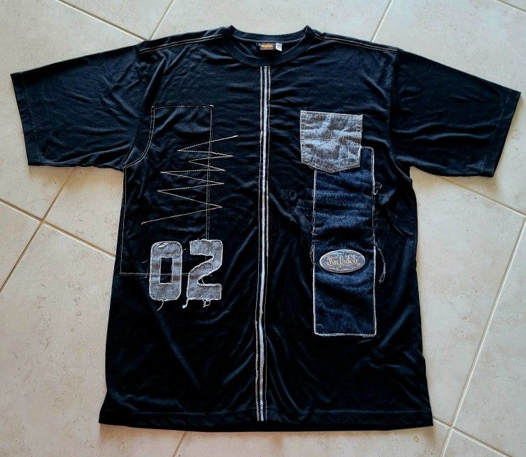 Von Dutch Men's Patch Shirt Black XL Extra Large