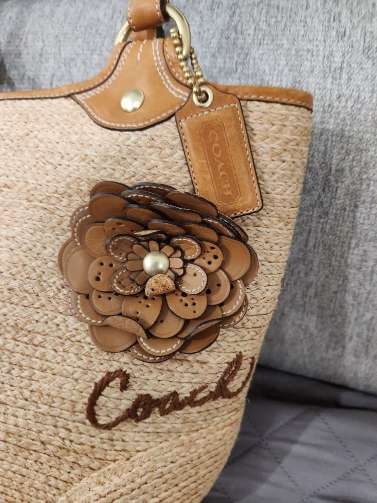 New Coach Straw Purse