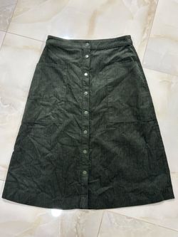 English brand olive green corduroy skirt